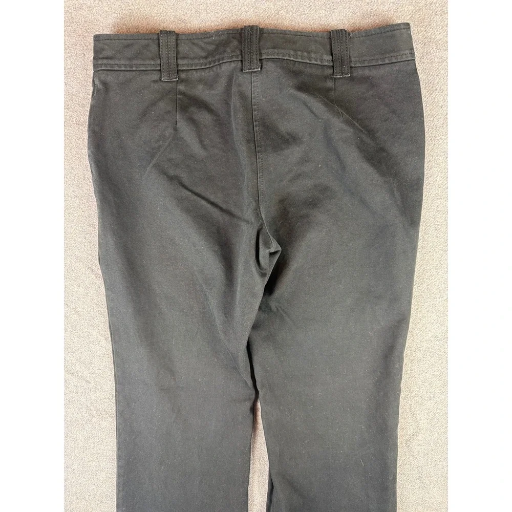 Talbots‎ Pants Women 8P Black Bootcut Mid Rise Chino Cotton Blend Casual Stretch